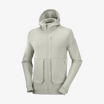 Beige Men's Salomon ESSENTIAL WARM FLEECE Hoodie | USA-O2412