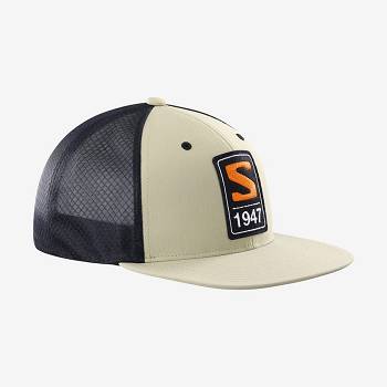 Beige Men's Salomon TRUCKER Hats | USA-L1879