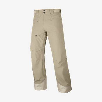 Beige Men's Salomon UNTRACKED Ski Pants | USA-S2276