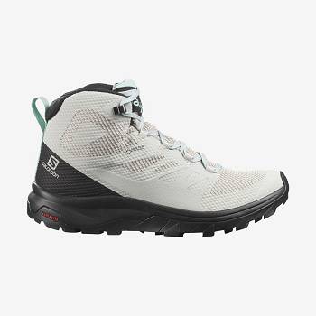 Beige Women's Salomon OUTLINE MID GORE-TEX Hiking Boots | USA-A1738