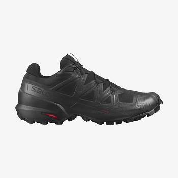 Black / Black Men's Salomon SPEEDCROSS 5 Trail Running Shoes | USA-L2327