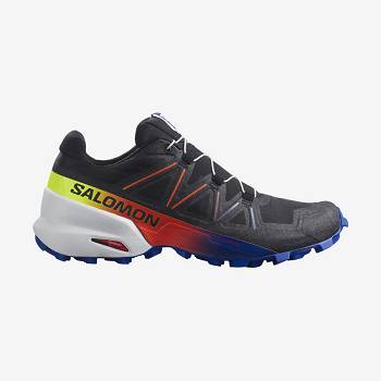 Black / Blue Men's Salomon SPEEDCROSS 5 RACING PACK Trail Running Shoes | USA-L1004