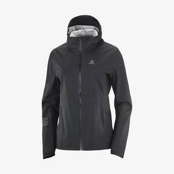 Black / Blue Women's Salomon BONATTI WATERPROOF Waterproof Jackets | USA-W3670