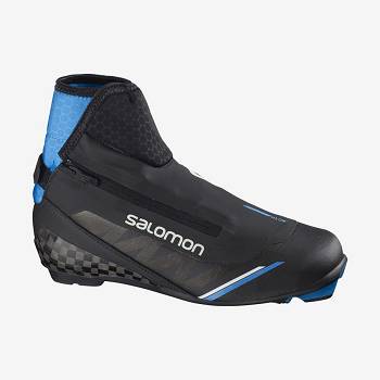 Black / Blue Women's Salomon RC10 CARBON NOCTURNE PROLINK Ski Boots | USA-O2027