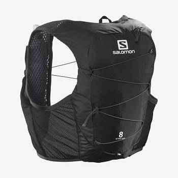 Black Men's Salomon ACTIVE SKIN 8 Running Packs | USA-L1137