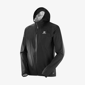 Black Men's Salomon BONATTI 2.5L Waterproof Jackets | USA-W1890