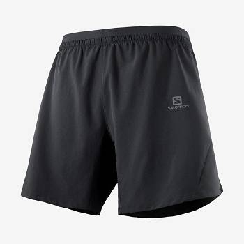 Black Men's Salomon CROSS 7'' NO LINER Shorts | USA-M1720