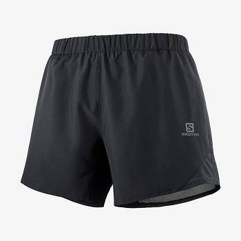 Black Men's Salomon CROSS REBEL 5'' Shorts | USA-S2570