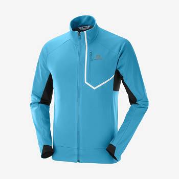 Black Men's Salomon GORE-TEX INFINIUM™ WINDSTOPPER® PRO Softshell Jackets | USA-M1097