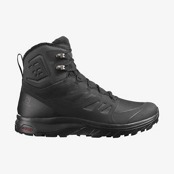 Black Men's Salomon OUTBLAST THINSULATE™ CLIMASALOMON™ Waterproof Boots | USA-N1316