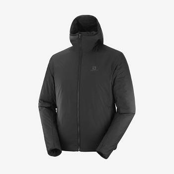 Black Men's Salomon OUTRACK INSULATED Insulated Jackets | USA-A1178