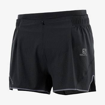 Black Men's Salomon SENSE AERO 3'' Shorts | USA-S2521