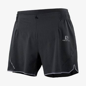 Black Men's Salomon SENSE AERO 5'' Shorts | USA-O1665