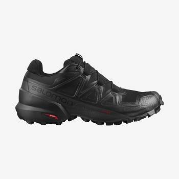 Black Men's Salomon SPEEDCROSS 5 GORE-TEX Trail Running Shoes | USA-W2450