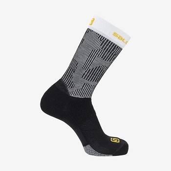 Black Men's Salomon X ULTRA CREW Socks | USA-L2551