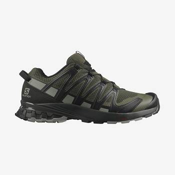 Black / Olive Men's Salomon XA PRO 3D v8 Hiking Shoes | USA-N1526