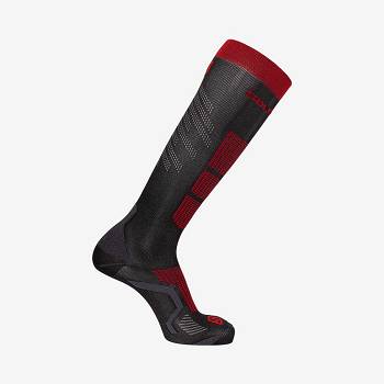 Black / Red Men's Salomon S/PRO Socks | USA-A2487