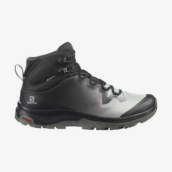 Black / White Women's Salomon VAYA MID GORE-TEX Hiking Shoes | USA-O2295