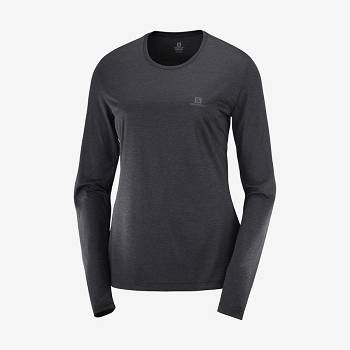 Black Women's Salomon AGILE T Shirts | USA-M2623