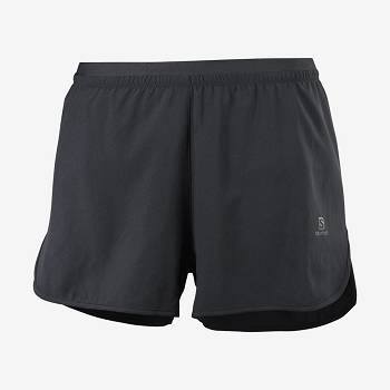 Black Women's Salomon CROSS 3'' Shorts | USA-O1691