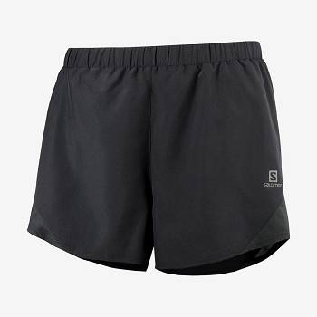 Black Women's Salomon CROSS REBEL 4'' Shorts | USA-W1470