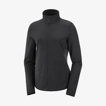 Black Women's Salomon ESSENTIAL LIGHTWARM Hoodie | USA-O1707