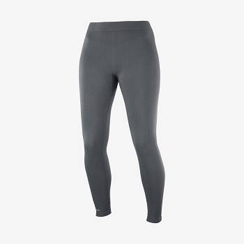 Black Women's Salomon ESSENTIAL SEAMLESS Running Tights | USA-O2055