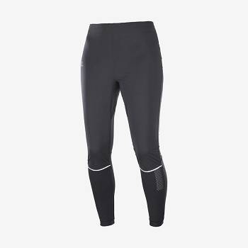 Black Women's Salomon LIGHT SHELL Running Tights | USA-W1670