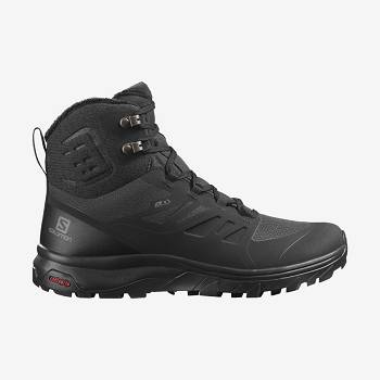 Black Women's Salomon OUTBLAST THINSULATE™ CLIMASALOMON™ WATERPROOF Winter Boots | USA-W1810