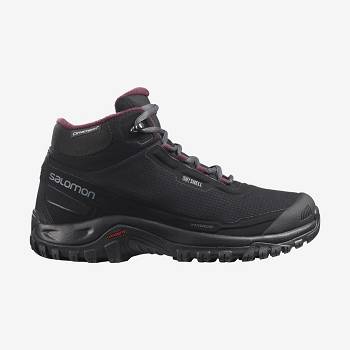 Black Women's Salomon SHELTER CLIMASALOMON™ WATERPROOF Winter Boots | USA-N1211