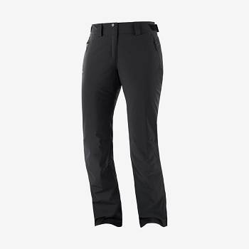 Black Women's Salomon THE BRILLIANT Ski Pants | USA-L2215