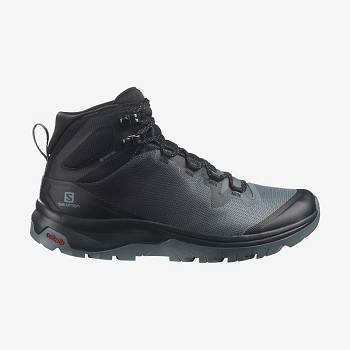 Black Women's Salomon VAYA MID GORE-TEX Hiking Shoes | USA-L1522