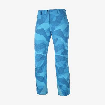 Blue / Black Women's Salomon THE BRILLIANT Ski Pants | USA-O2622