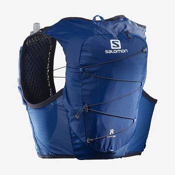 Blue Men's Salomon ACTIVE SKIN 8 Running Packs | USA-N2541