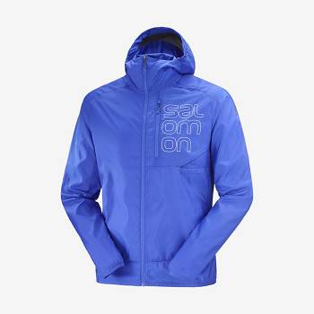 Blue Men's Salomon BONATTI CROSS WIND Windbreaker | USA-wO1488