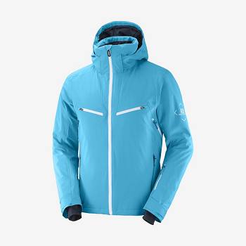 Blue Men's Salomon BRILLIANT Ski Jackets | USA-N1491