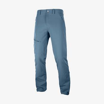 Blue Men's Salomon OUTPEAK WARM Pants | USA-S1653