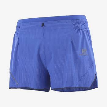 Blue Men's Salomon SENSE AERO 3'' Shorts | USA-S1716