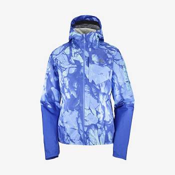 Blue Women's Salomon BONATTI WATERPROOF Waterproof Jackets | USA-O2365