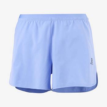 Blue Women's Salomon CROSS 3'' Shorts | USA-M2455