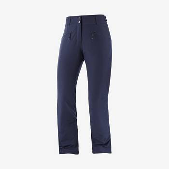 Blue Women's Salomon EDGE Ski Pants | USA-W3500