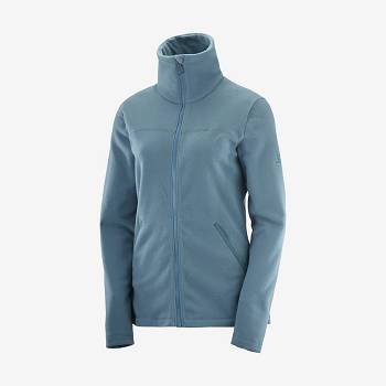 Blue Women's Salomon ESSENTIAL COSY FLEECE Hoodie | USA-L2075