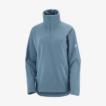 Blue Women's Salomon ESSENTIAL COSY FLEECE Hoodie | USA-O1581