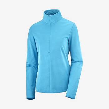 Blue Women's Salomon ESSENTIAL LIGHTWARM Hoodie | USA-M2091