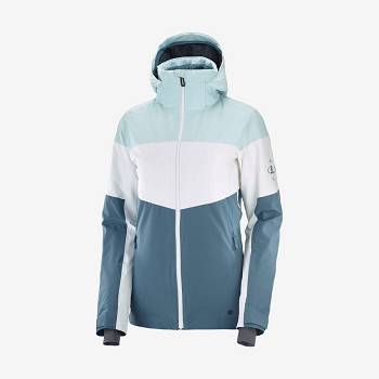 Blue Women's Salomon SLALOM Ski Jackets | USA-S1639