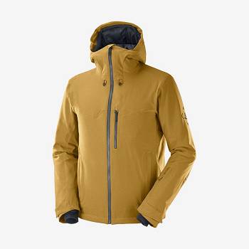 Brown Men's Salomon UNTRACKED Ski Jackets | USA-N1330