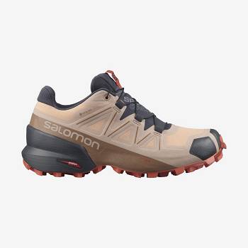 Brown Women's Salomon SPEEDCROSS 5 GORE-TEX Waterproof Shoes | USA-S2143