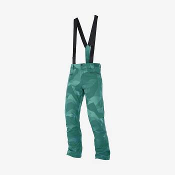 Green Men's Salomon EDGE Ski Pants | USA-A2417