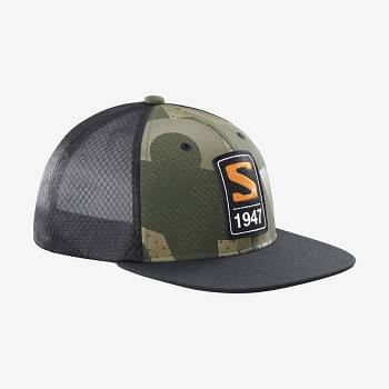 Green Men's Salomon TRUCKER Hats | USA-W1710