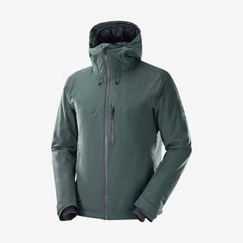 Green Men's Salomon UNTRACKED Ski Jackets | USA-N1890